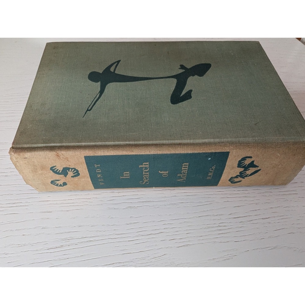 In Search of Adam Vtg 50s Book Herbert Wendt Prehistoric Past Origin German 1956
